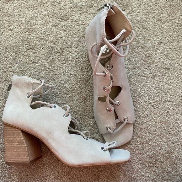 Vince Camuto Nahara Beige Heeled Sandals Size 7.5 - Picture 3 of 16